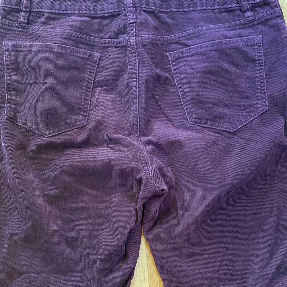 Lands End Burgundy Corduroy Pants - Picture 5 of 9